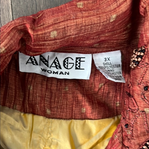 Anage Embroidered Rust Jacket - Picture 4 of 5